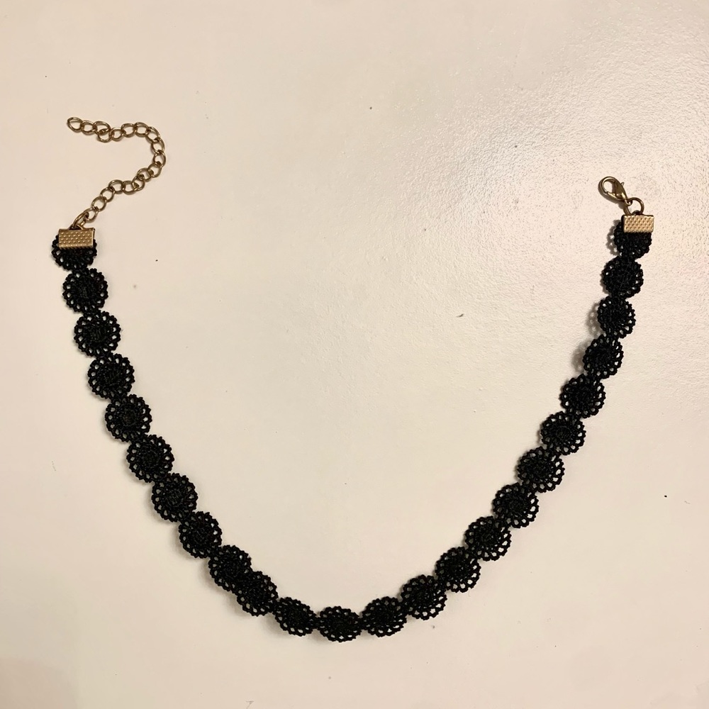 Black Flower Choker